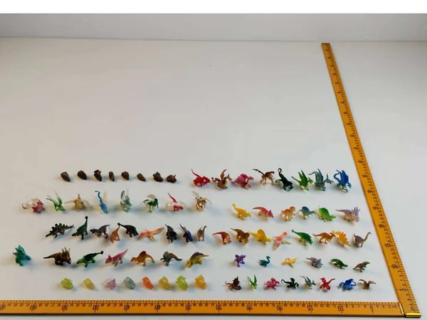 Hand-painted miniature dinosaur figures